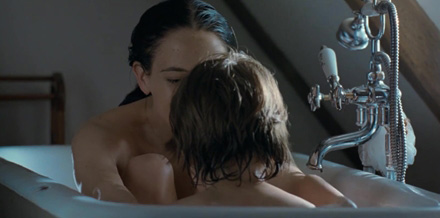 Mother takes a bath with her minor son (INSC0296)