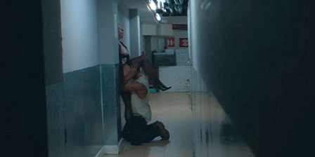 Swimming coach doing cuni on a student's mother
